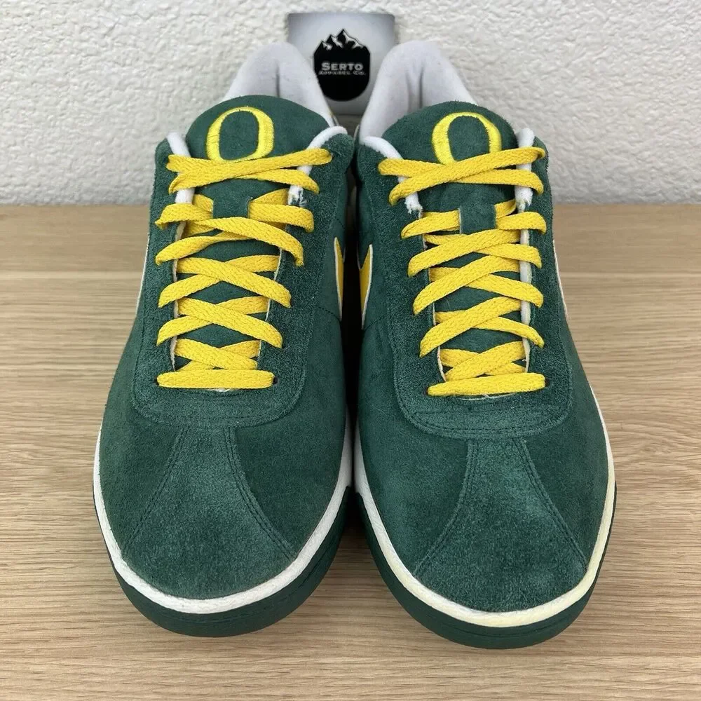 Y2K Nike Bruin Max Oregon Ducks Nike ID Suede Green Gold Men’s Size 12 - Picture 3 of 10
